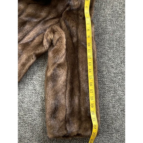 Vintage Brown Faux Fur Women's Jacket By INTRIGUE - Picture 4 of 8